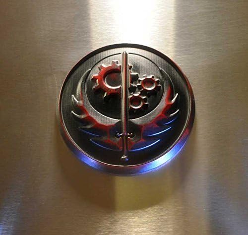 New! XXXL Edition! Inspired by Fallout 4 game , Fallout Brotherhood of Steel Emblem\Logo Refrigerator Magnet Red/Black Dark
