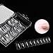 Vrenmol Poly Gel Nail Brush Dual-ended Slice Shape Tool with 100pcs Clear Dual Nail System Form Fake Nail Tips for UV Gel Nail Polish 10 Size