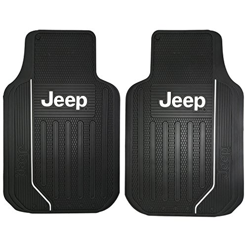 U.A.A. INC. 4PC Plasticolor Black Jeep Elite Heavy Duty Rubber Front Rear Floor Mats