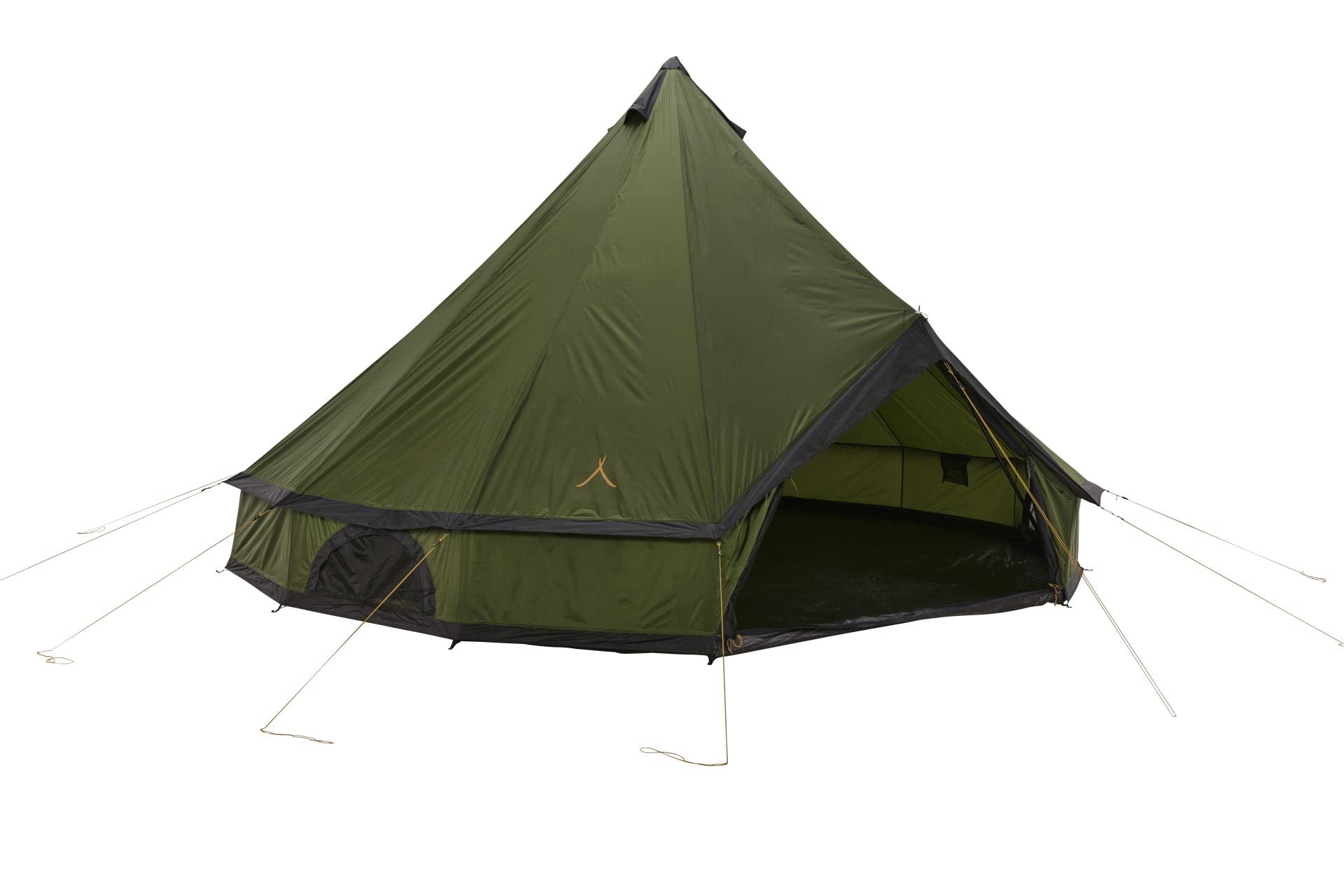 Grand Canyon INDIANA 10 - Round Tent for 10 people | Family Tent, Group Tent, Pyramid Tent, Tipi | Capulet Olive (Green)