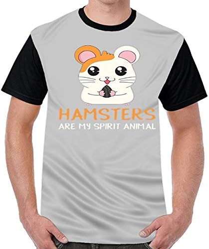 Handsome Hamsters Are My Spirit Animal Men T - Shirt Tee Logo 3D Printing Original Tee Gray