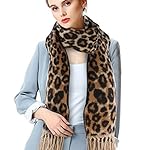 Yinuoday Winter Leopard Scarf with Tassels for Women Warm Winter Neck Wraps Pashmina Shawls Yinuoday Winter Leopard Scarf with Tassels for Women Warm Winter Neck Wraps Pashmina Shawls