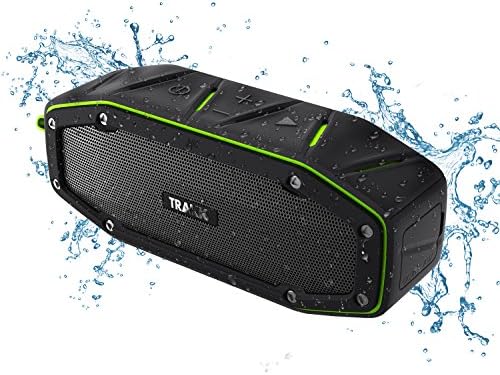TRAKK BULLET Waterproof Bluetooth Speaker Featuring Next Generation MaxBass - The 10W+ Output Power Ultra Portable Wireless Speaker is Ideal for Golf, the Beach, the Pool, or the Shower – Green