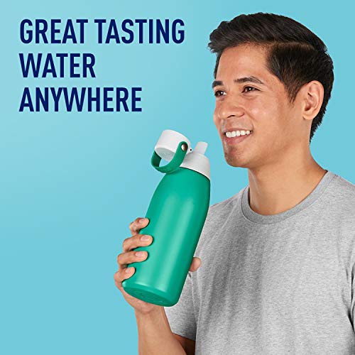 Brita Insulated Filtered Water Bottle with Straw, Reusable, Stainless