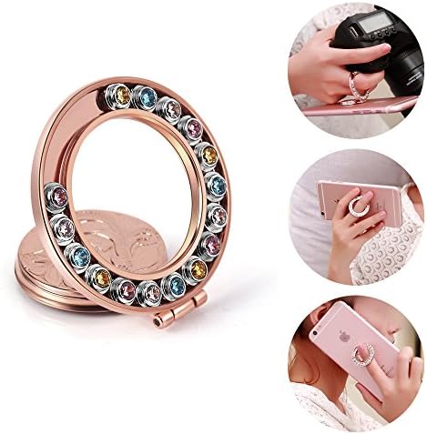 HIGH CLASSIC Cell Phone Ring Holder 360°Rotation and 180°Flip Universal Ring Holder Grip Kickstand Mount Finger Phone Ring for All Smartphones and Devices