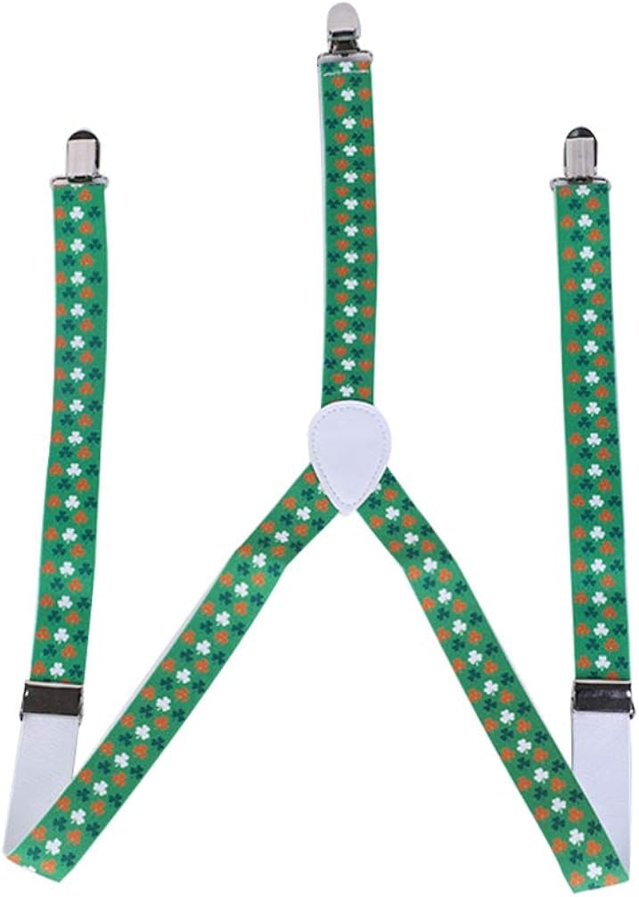VALICLUD St. Patricks Day Suspender Clip On Y Shape Pant Suspender