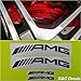 R&G AMG CURVE High Temp Brake Caliper Decal Sticker Set of 4 (Black)