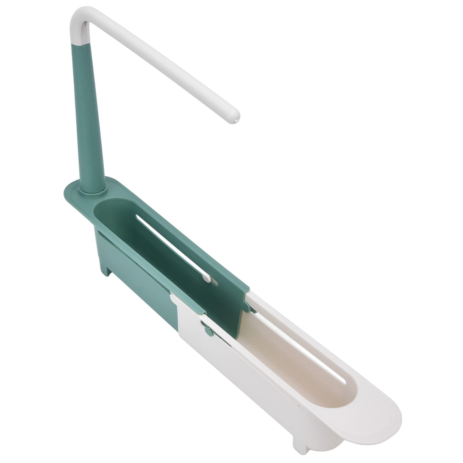 Atyhao Telescopic kitchen sink storage rack Large capacity household telescopic kitchen sink storage rack green