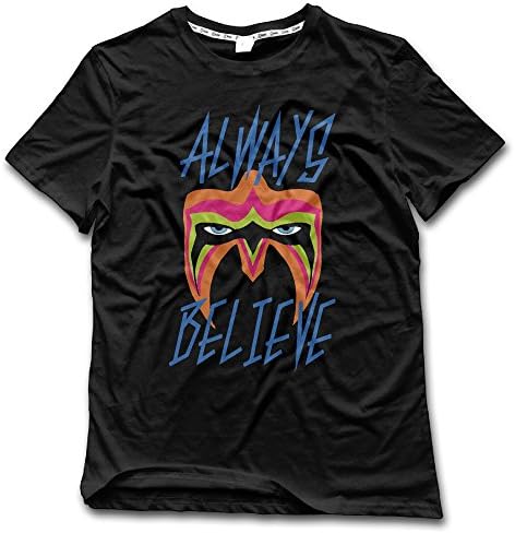 Men Ultimate Warrior Fighting Face Always Believe Short T Shirts
