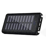 Solar charger 24000mah HuaF Portable Battery Pack Phone Charger 3 USB Ports(1A+2A+2A) Backup Battery For iPhone iPad Samsung HTC Cellphones Tablet And More