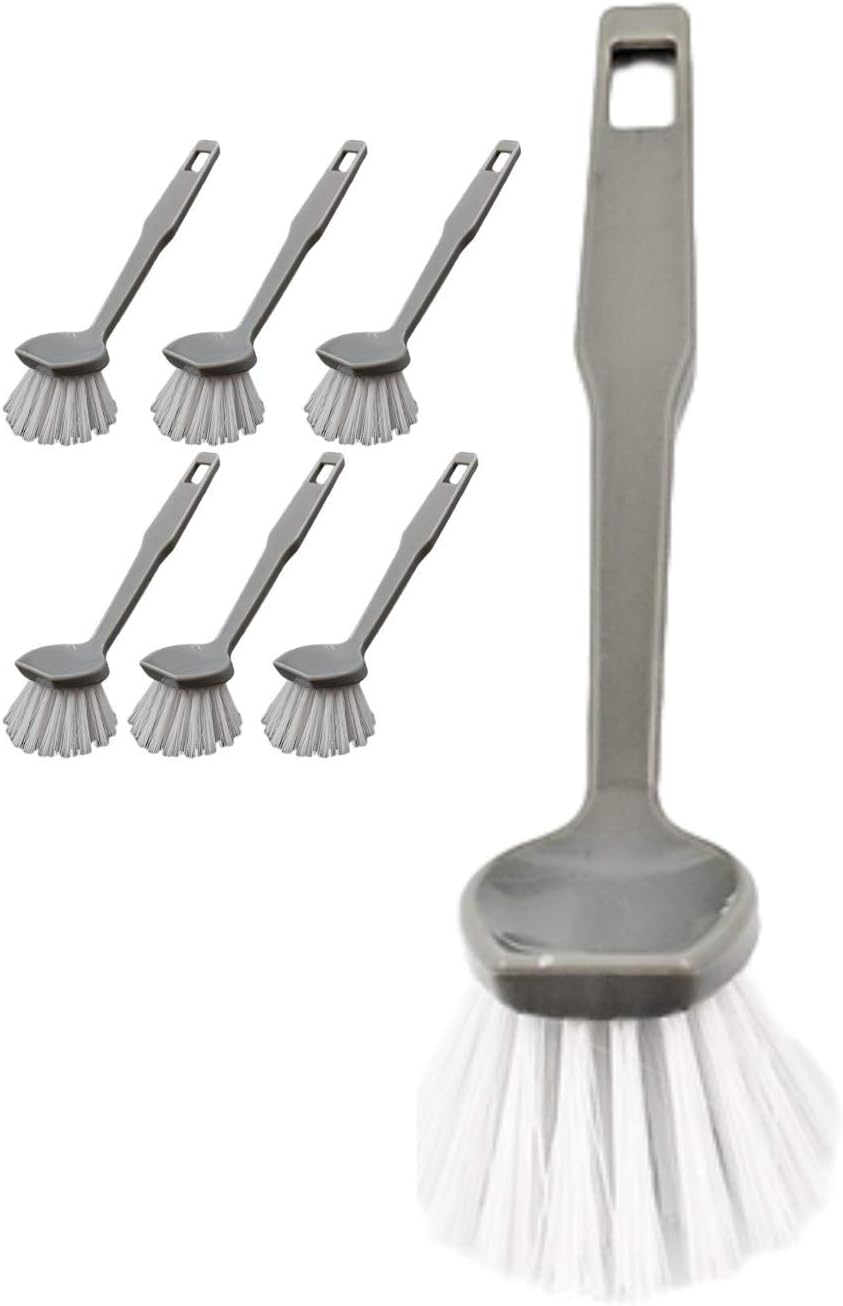 7pk Plastic Dish Brush Set Dish Washing Brush with Firm Bristles, Small