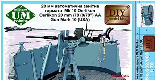 Plastic model Oerlikon 20mm/70 (0,79") AA gun mark 10 (USA) UMT652-003