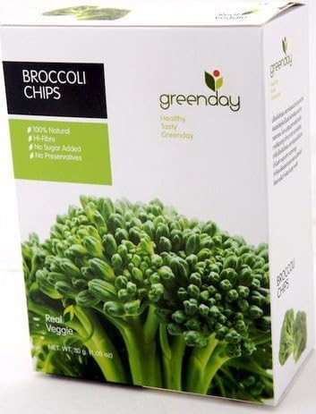 Greenday Vacuum-fried Broccoli, 100% Natural, Healthy Snack Low Fat, 35g.