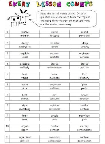100 Opposites And 100 Similar In Meaning Questions 11 And Cem