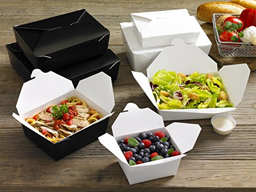 Fold-Pak Bio-Pak 01BPWHITEM Paper Carry-Out/To-Go Container, 4-3/8" Length x 3-1/2" Width x 2-1/2" Height, 26-Fluid Ounce Capacity, White (Case of 450)