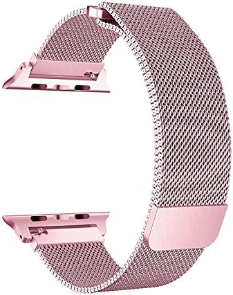 Amigao Compatible Apple Watch Band 42mm 38mm, Stainless Steel Mesh Milanese Loop with Adjustable Magnetic Closure Replacement iWatch Band Compatible Apple Watch Series 3 Series 2 Series 1