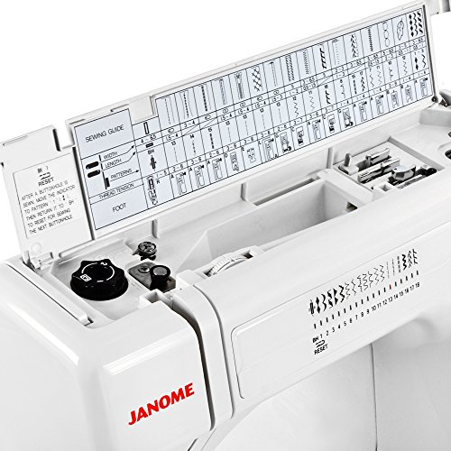 Janome HD3000 Heavy-Duty Sewing Machine with 18 Built-in Stitches + Hard Case