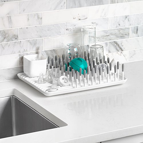OXO Tot Baby Bottle Drying Rack with Drain Board, Portable Drying Rack