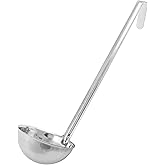 Winco One Piece Stainless Steel Ladle, 10 Ounce, 12.5"