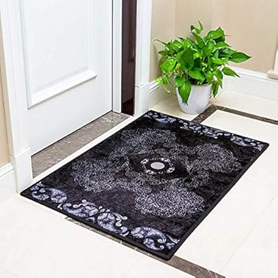 Carpet Modern Kitchener Brown Flower Small Fish 7mm Thickness Non