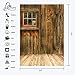 LYLYCTY 5x7ft Rustic Barn Door Wall Photography Background Yellow Wooden Floor Photo Backdrop Studio Props Wall LY002