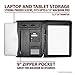 Portfolio Padfolio Folder Zippered Organizer, Leather Business Resume Folder & Case, 13 Inch Laptop Sleeve and Ipad Stand Bonus: Writing Pad, Calculator and Ballpoint Pen