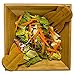 Bamboo Salad Bowl with Serving Hands; Large Eco-Friendly Bamboo Square Bowl with Matching Tosser/Server Claws; Stylish Design which Looks Great On Your Kitchen, By Falofy Kitchen