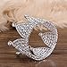 JANOU Crown Cake Topper Crystal Tiara Children Hair Ornaments for Wedding Birthday Party Cake Decoration (Silver)