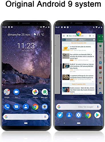 CUBOT X19 64GB 5.93-Inch FHD+ 4G Smartphone Unlocked with 4GB RAM, Android 9.0, Dual Sim, 4000mAh Battery, 16MP Camera, Fingerprint Sensor,Face ID-Black