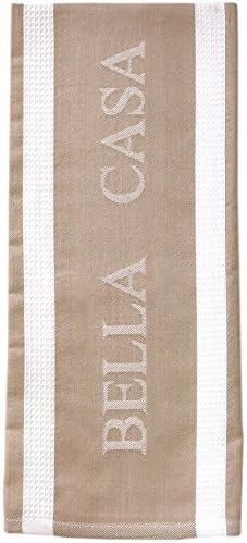 Ladelle Kitchen Towel Bella Casa 50x80cm in Beige, Cotton, 50 x 80 cm