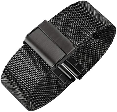 Luxury High-end Fashion Watch Mesh Band Metal Milanese Strap Deluxe Replacement Bracelet for Watch with Solid Safety Folding Clasp, 316L Stainless Steel