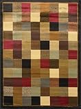 Home Dynamix Royalty 41018-450 Polypropylene 7-Feet 8-Inch by 10-Feet 4-Inch Area Rug, Black