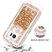 WOLLONY Galaxy S7 Edge Case, 360 Full Body Shockproof Liquid Glitter Quicksand Bling Case Heavy Duty Phone Bumper Soft Non-Slip Clear Rubber Protective Cover for Samsung Galaxy S7 Edge (Rose Gold)