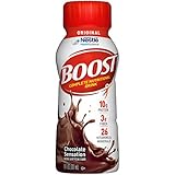 Boost Original Complete Nutritional Drink, Chocolate Sensation, 8 fl oz Bottle, (Pack of 24)