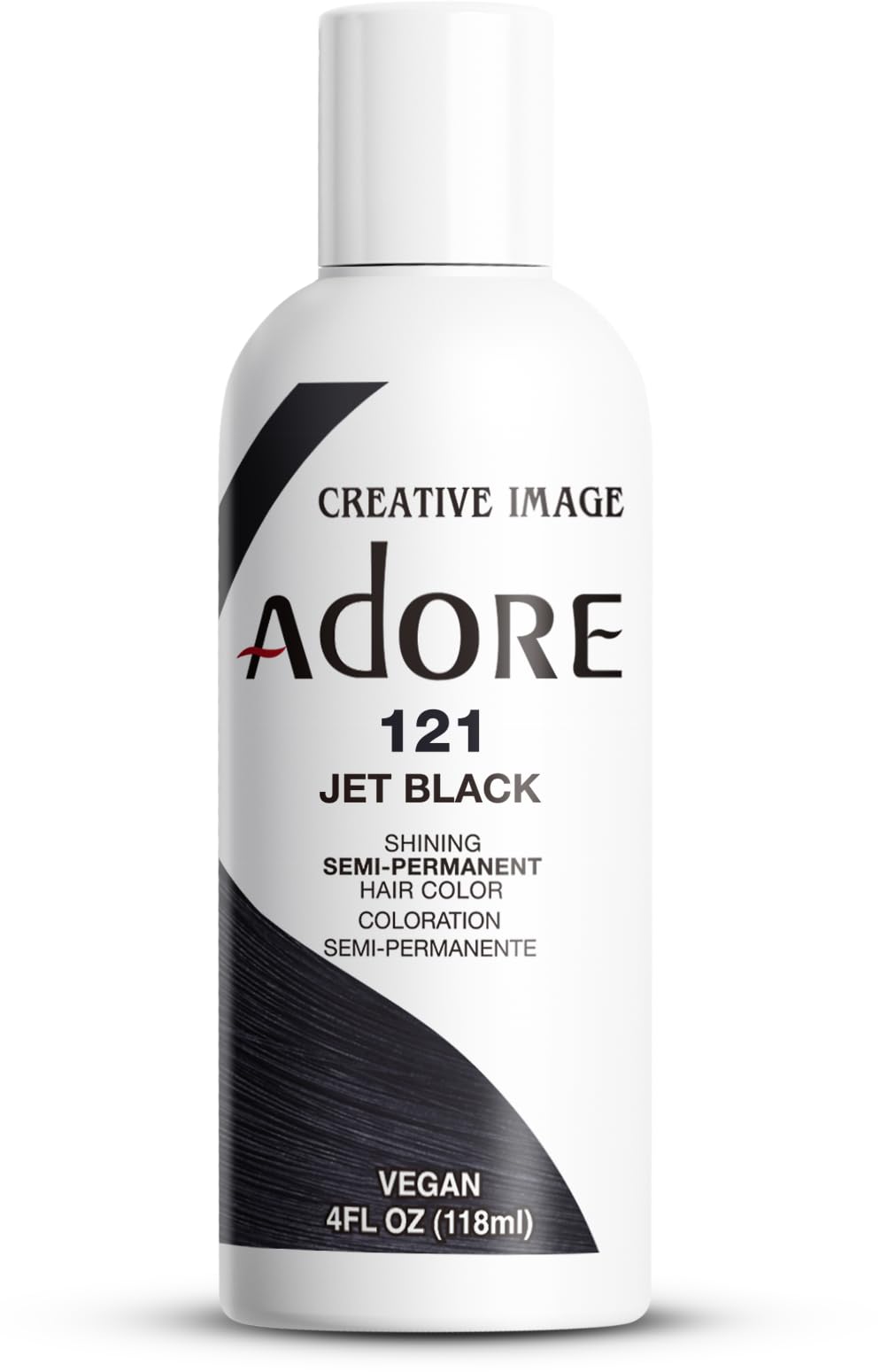 Adore Shining Semi Permanent Hair Colour, 121 Jet Black