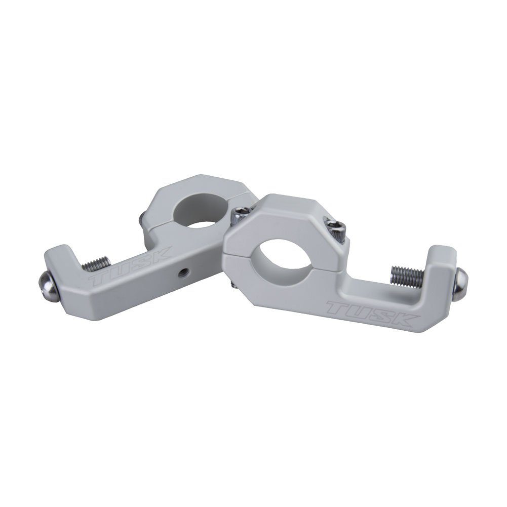 Photo 1 of Tusk D-Flex Pro Handguard Bar Clamps Silver 1 1/8" Bars