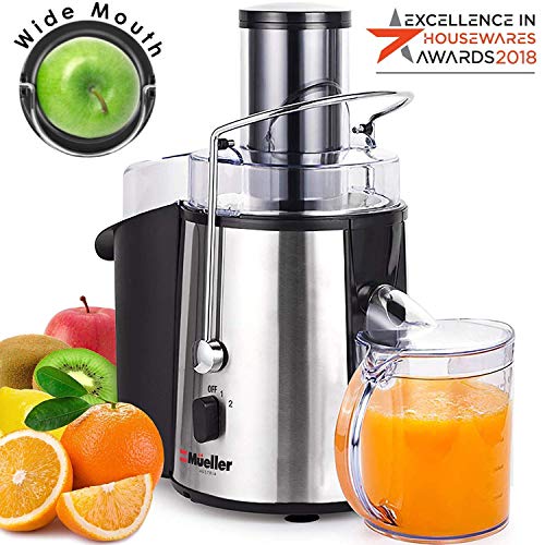 MUELLER Juicer Ultra 1100W Power, Easy Clean Juice Extractor Press Centrifugal Juicer Machine, Wide 3â€ Feed Chute for Whole Fruit Vegetable, Anti-drip, High Quality for Fruits and Vegetables, BPA-Free