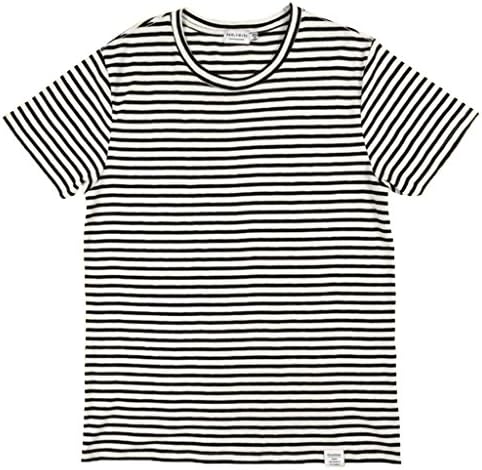 Poolhouse Stripe T-Shirt Black and White Medium