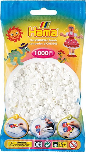 Hama Beads White (1000 Midi Beads)