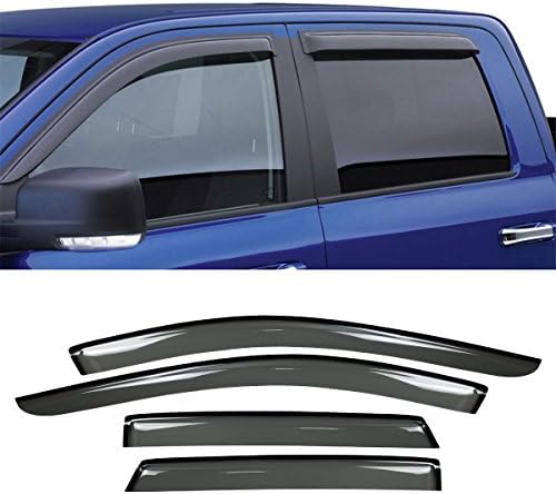 Audrfi 4pcs Window Visors Sun/Rain Guard for 07-15 Ford Edge/Lincoln MKX Side Window Deflectors Vent Visor
