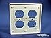 Leviton 88016 2-Gang Duplex Device Receptacle Wallplate, Standard Size, Thermoset, Device Mount, White