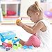 WATINC 24 Pcs Easter Eggs Filled with Mochi Squishy Colorful Cute Animal Squishy Kawaii Mini Soft Squeeze Toy Fidget Hand Toy for Kids Stress Relief Decoration Simulation Lovely Toy