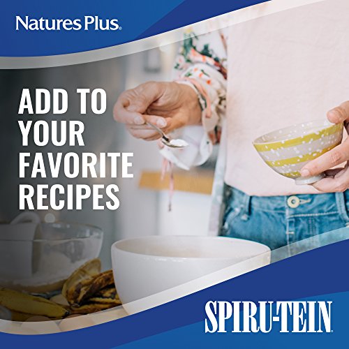 NaturesPlus SPIRU-TEIN Shake - Banana Flavor - 2.4 lbs, Spirulina Protein Powder - Plant Based Meal Replacement, Vitamins & Minerals For Energy - Vegetarian, Gluten-Free - 32 Servings