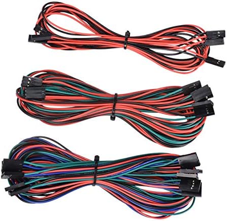 TRIGORILLA ANYCUBIC 14pcs Complete Wiring Cables for 3D Printer Reprap RAMPS 1.4 Endstops Thermistors Motor