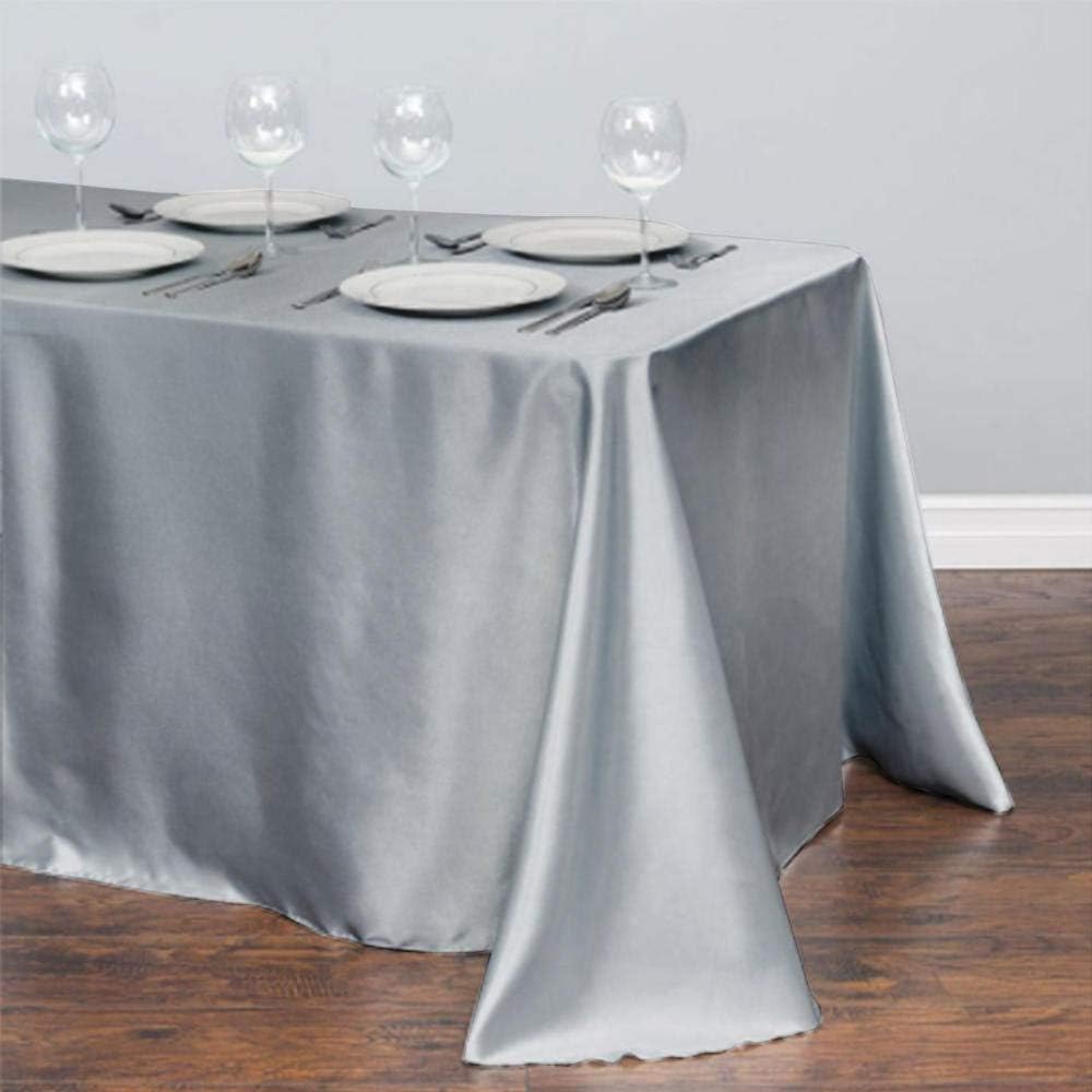 Wipe Clean Table Cover Rectangular Satin Tablecloth Dinner Table Cloth