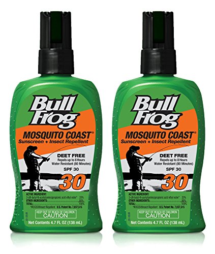 Bullfrog Mosquito Coast Sunscreen and Insect Repellent SPF 30 Pump Spray (Pack of 2)