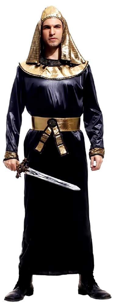 Lovelegis Costume - Disguise - Carnival - Halloween - Priest - Egyptian - Ethnic - Egyptian - Black color - Adults - Man - Boy - One size - Gift idea for Christmas and birthday