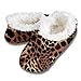Snoozies Animal Print Fleece Lined Womens Footies