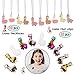 foci cozi Llama Party Favors Supplies - Llama Bracelet Ring Necklace Keychains Hair Clips Puffy Sticker Gift Bag Alpaca Toys Gift for Kids Birthday School Prizes Rewards(60 pcs)