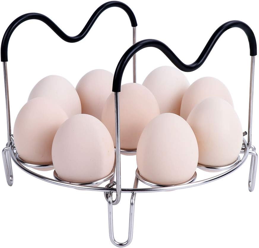 Aorange Egg Steamer Rack for Instant Pot, Egg Rack, Upgraded Egg Steamer Rack Trivet with Heat Resistant Silicon Handles, Egg Steamer Rack Compatible with Instant Pot Accessories 6 qt 8 Quart